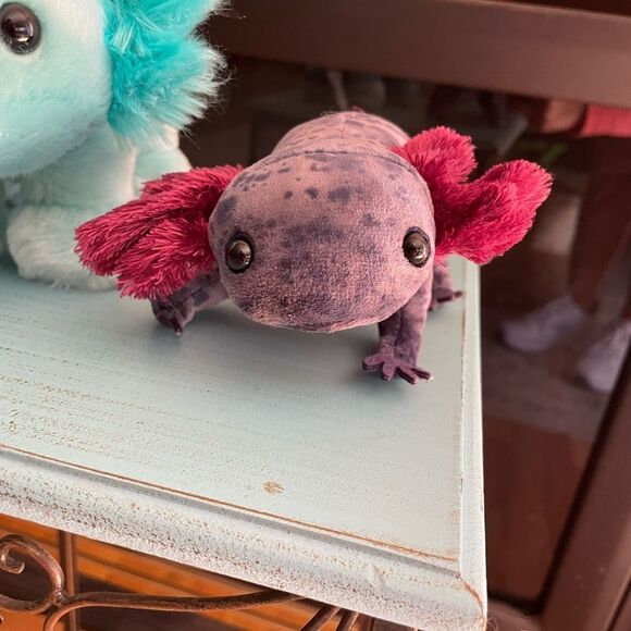 AXOLOTL Build a Bear Teal Blue Plush and Folkmanis AXOLOTL Plush - Picture 4 of 13